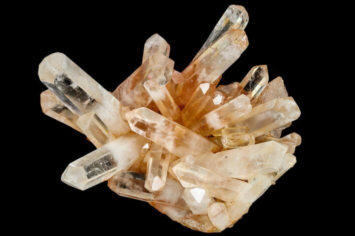 Tangerine Quartz Crystal Cluster - Madagascar #112827